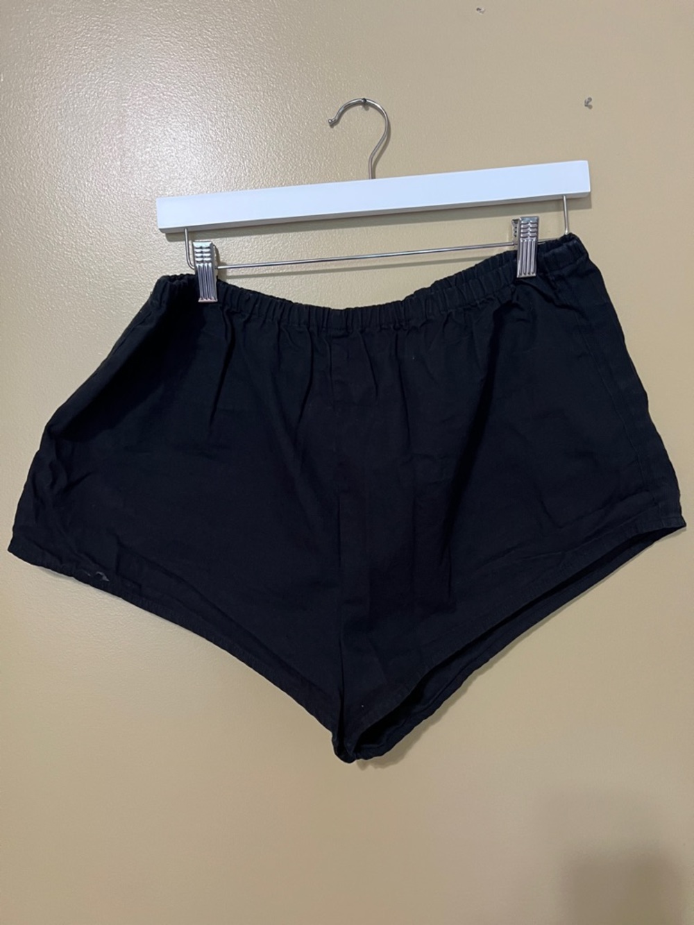 Anthropologie Black Elastic-Waist Shorts